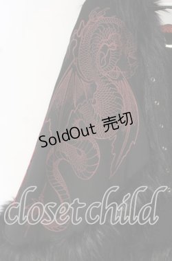 画像2: Qutie Frash / ポンチョコート  ブラック×レッド O-25-10-18-093-QU-JA-OW-C029