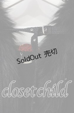 画像3: Qutie Frash / ポンチョコート  ブラック×レッド O-25-10-18-093-QU-JA-OW-C029