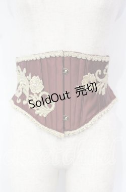 画像1: Baby Doll Tokyo / ショートコルセット M ワイン O-25-10-18-010-LO-TO-OW-OS