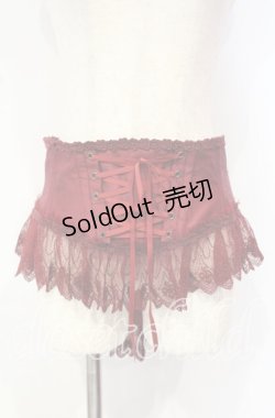 画像1: Enchantlic Enchantilly / チュールレースリボンコルセット  ワイン O-25-10-18-011-LO-TO-OW-OS