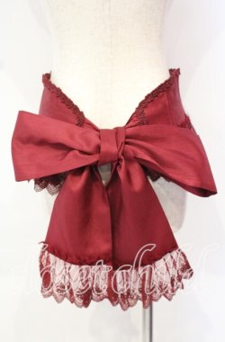 画像4: Enchantlic Enchantilly / チュールレースリボンコルセット  ワイン O-25-10-18-011-LO-TO-OW-OS