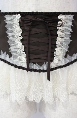 画像2: Enchantlic Enchantilly / チュールレースリボンコルセット  ブラウン×キナリ O-25-10-18-012-LO-TO-OW-OS