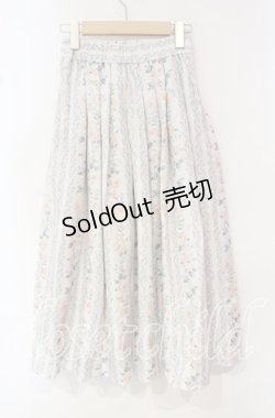 画像3: an another angelus / ストライプアンティークローズ柄スカート F アイボリーｘピンク O-25-10-18-014-CA-SK-YM-OS