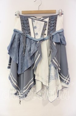 画像1: Ozz oneste / Fairy tale rose スカート  ホワイト×サックス O-25-10-18-016-OO-SK-IG-OS