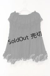 ATELIER PIERROT / ローズオフショルダーシャーリングブラウス  ブラック O-25-10-18-022-EL-BL-OW-OS