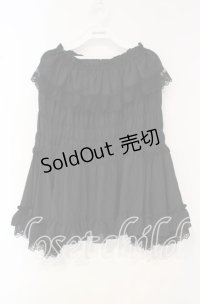 ATELIER PIERROT / ローズオフショルダーシャーリングブラウス  ブラック O-25-10-18-022-EL-BL-OW-OS