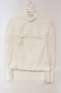 Moi-meme-Moitie / フリル修道女ブラウス 2 シロ O-25-10-18-025-MO-BL-IG-OS