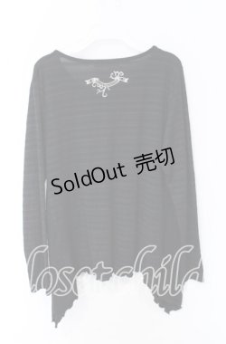 画像2: ALGONQUINS / クラウンハートプリントカットソー  ブラック O-25-10-19-040-AL-TO-IG-ZT401