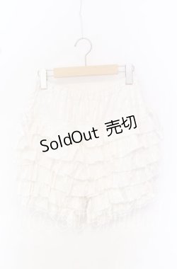 画像1: BPN / ティアードフリルドロワーズ  ホワイト O-25-10-19-048-GO-PA-IG-ZT236