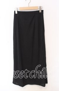 TOMATSU / シャドーストライププレーンスカート  クロ O-25-10-19-052-LO-SK-IG-ZT221