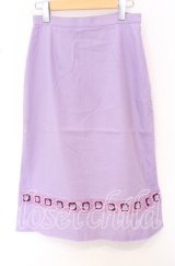 TOMATSU / パンジーモチーフミディスカート  ラベンダー O-25-10-19-053-LO-SK-IG-ZT221