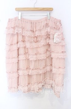 画像1: PINK HOUSE / ダイヤチュチュチュール×ダイヤチュール使いスカート【お直しあり】  ピンク O-25-10-19-056-LO-SK-IG-OS