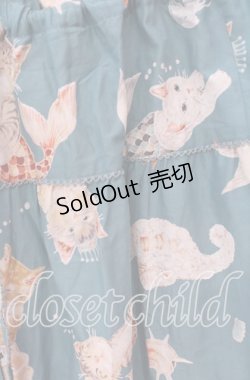 画像3: PINK HOUSE / ニャーメイドプリント スカート【お直しあり】  グリーン O-25-10-19-057-LO-SK-IG-OS