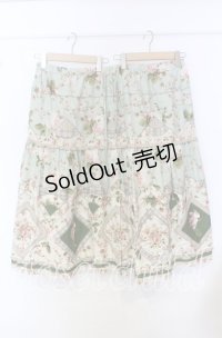 PINK HOUSE / レネアラローズパッチワークスカート【お直しあり】  ミント O-25-10-19-059-LO-SK-IG-OS