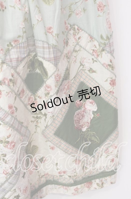 画像2: PINK HOUSE / レネアラローズパッチワークスカート【お直しあり】  ミント O-25-10-19-059-LO-SK-IG-OS (2)
