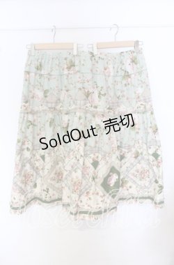 画像4: PINK HOUSE / レネアラローズパッチワークスカート【お直しあり】  ミント O-25-10-19-059-LO-SK-IG-OS
