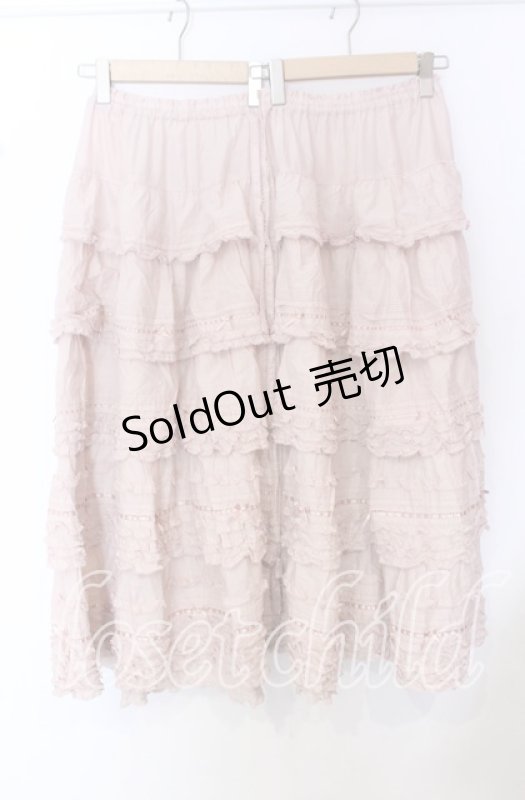 画像1: PINK HOUSE / ローンフリルスカート【お直しあり】  ピンク O-25-10-19-060-LO-SK-IG-OS (1)