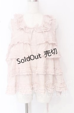 画像1: PINK HOUSE / ローンフリル段々ベスト【お直しあり】  ピンク O-25-10-19-066-LO-TO-IG-OS