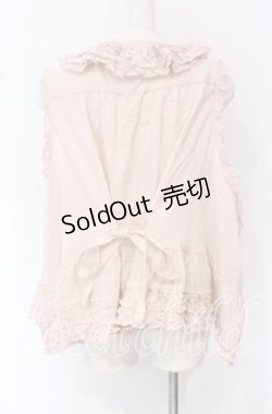 画像4: PINK HOUSE / ローンフリル段々ベスト【お直しあり】  ピンク O-25-10-19-066-LO-TO-IG-OS