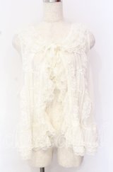 PINK HOUSE / ドットチュールベスト【お直しあり】  シロ O-25-10-19-068-LO-TO-IG-OS