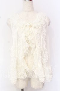 PINK HOUSE / ドットチュールベスト【お直しあり】  シロ O-25-10-19-068-LO-TO-IG-OS