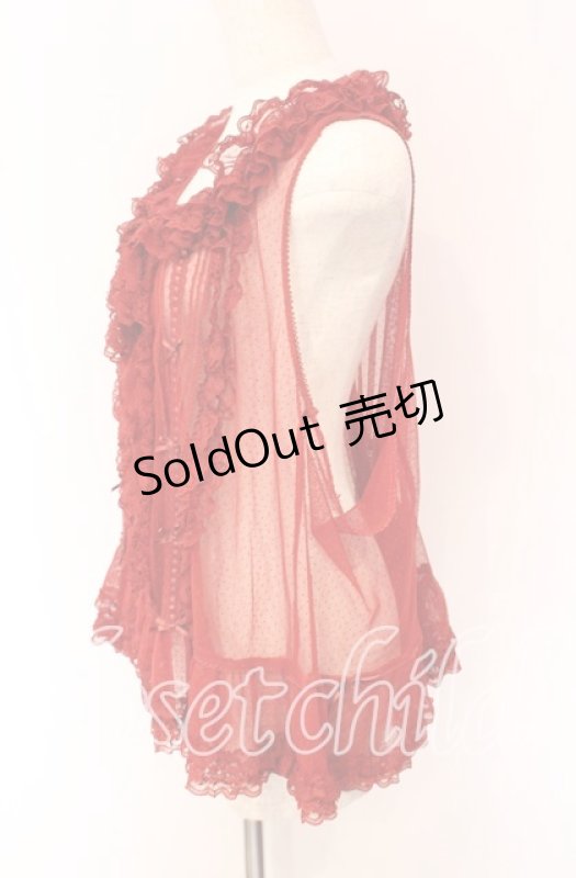 画像3: PINK HOUSE / ドットチュールベスト【お直しあり】  レッド O-25-10-19-069-LO-TO-IG-OS (3)
