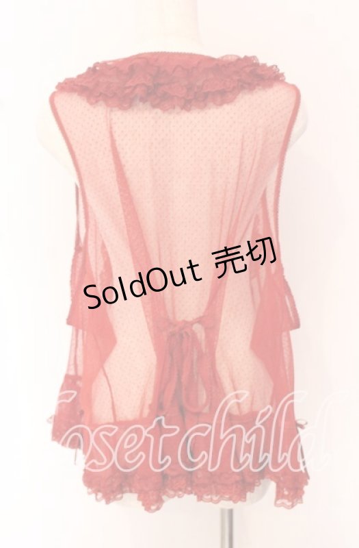 画像4: PINK HOUSE / ドットチュールベスト【お直しあり】  レッド O-25-10-19-069-LO-TO-IG-OS (4)