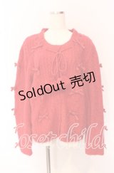 PINK HOUSE / ミニリボンいっぱいカーディガン  アカ O-25-10-19-070-LO-TO-IG-OS