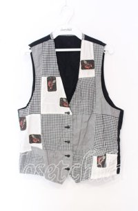 WONDERFUL WORLD / ギンガムパッチベスト  クロ O-25-10-19-073-LO-TO-IG-ZT243