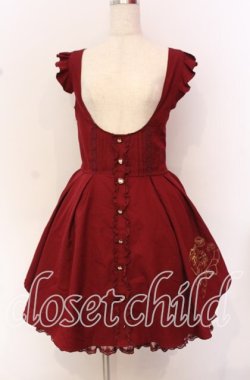 画像1: LIZ LISA / バックティアード刺繍スカート  ワイン O-25-10-19-008-LO-SK-IG-OS
