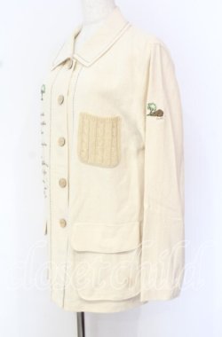 画像3: TOMATSU / くま刺繍ジャケット 38 アイボリー O-25-10-19-076-LO-JA-IG-OS