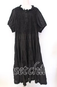 PINK HOUSE / ローンフリルワンピース【お直しあり】  クロ O-25-10-19-084-LO-OP-IG-OS