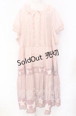 画像1: PINK HOUSE / Starry Sky プリントパッチワークワンピース【お直しあり】 生地付け足し（通常よりも大きなサイズ） ピンク O-25-10-19-085-LO-OP-IG-OS
