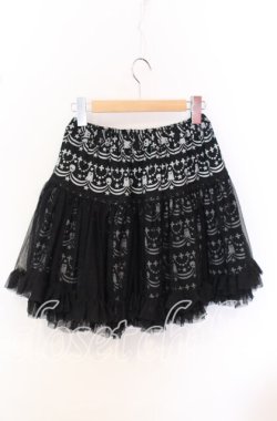 画像3: PEACE NOW / チュールレイヤードプリントスカート M ブラック O-25-10-19-009-PU-SK-IG-OS
