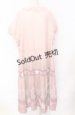 画像5: PINK HOUSE / Starry Sky プリントパッチワークワンピース【お直しあり】 生地付け足し（通常よりも大きなサイズ） ピンク O-25-10-19-085-LO-OP-IG-OS