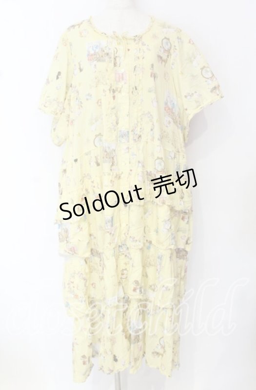 画像1: PINK HOUSE / ピーターラビットのワンピース【お直しあり】  イエロー O-25-10-19-087-LO-OP-IG-OS (1)