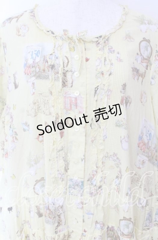 画像2: PINK HOUSE / ピーターラビットのワンピース【お直しあり】  イエロー O-25-10-19-087-LO-OP-IG-OS (2)