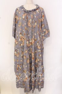 PINK HOUSE / ロゼットリースプリントワンピース【お直しあり】  ラベンダー O-25-10-19-088-LO-OP-IG-OS