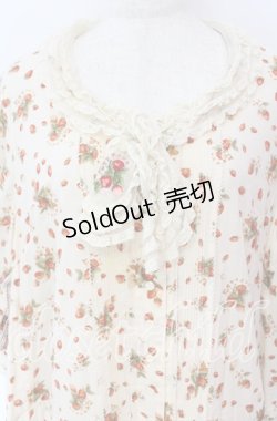 画像2: PINK HOUSE / チェックいちごロングワンピース【お直しあり】  アイボリー O-25-10-19-090-LO-OP-IG-OS