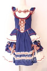 BABY,THE STARS SHINE BRIGHT / Little Girlish Sweet Ribbonジャンパースカート  ブルー O-25-10-19-002-BA-OP-IG-OS