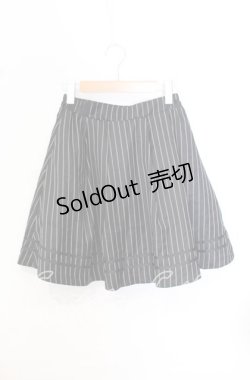 画像2: Blue rouge / ストライプフレアミニスカート  クロ O-25-10-19-010-CA-SK-IG-ZT039