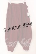 Deorart / エプロン付 バルーンシルエットパンツ【エプロン欠品】  ワイン O-25-10-19-011-PU-PA-IG-ZT220