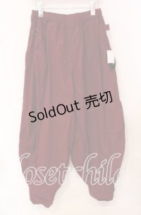 Deorart / エプロン付 バルーンシルエットパンツ【エプロン欠品】  ワイン O-25-10-19-011-PU-PA-IG-ZT220