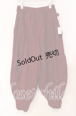 画像1: Deorart / エプロン付 バルーンシルエットパンツ【エプロン欠品】  ワイン O-25-10-19-011-PU-PA-IG-ZT220