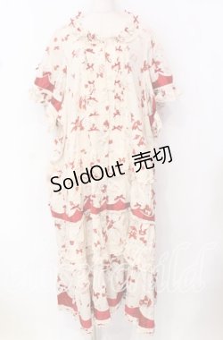 画像1: PINK HOUSE / ツインラビットワンピース【お直しあり】  アイボリー×アカ O-25-10-19-094-LO-OP-IG-OS