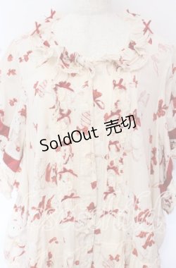 画像2: PINK HOUSE / ツインラビットワンピース【お直しあり】  アイボリー×アカ O-25-10-19-094-LO-OP-IG-OS