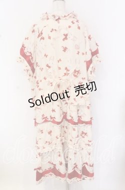 画像4: PINK HOUSE / ツインラビットワンピース【お直しあり】  アイボリー×アカ O-25-10-19-094-LO-OP-IG-OS