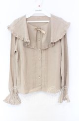 Amavel / ケープ風襟ブラウス  ベージュ O-25-10-19-099-CA-BL-IG-OS