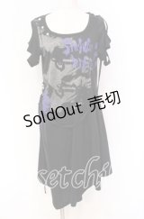 SEX POT ReVeNGe / STUDS A SYMMETRY ロングカットソー S ブラック O-25-10-19-101-SP-TO-IG-OS