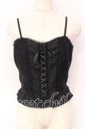 axes femme POETIQUE / レースアップビスチェ  クロ O-25-10-19-103-AX-TO-IG-OS